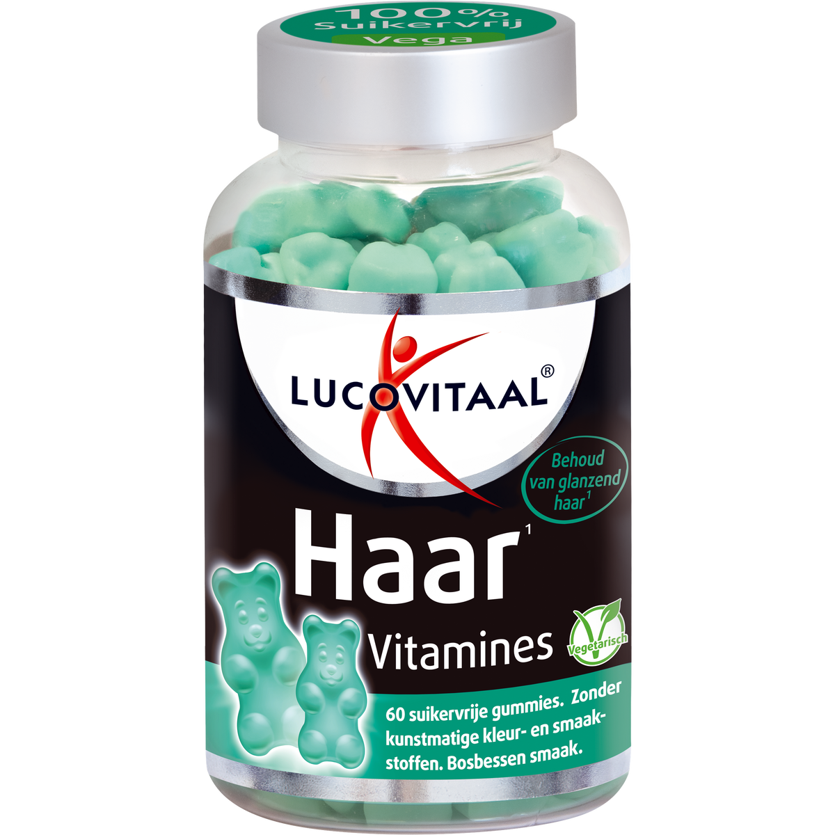 Lucovitaal Haar Vitamine Suikervrije Gummies Bosbes 60 — 60 stuks