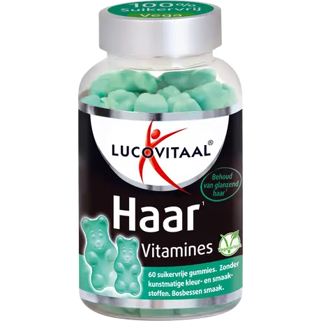 Lucovitaal Haar Vitamine Suikervrije Gummies Bosbes 60 stuks