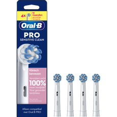 Oral-B Sensitive Clean Opzetborstels Wit 4 Stuks