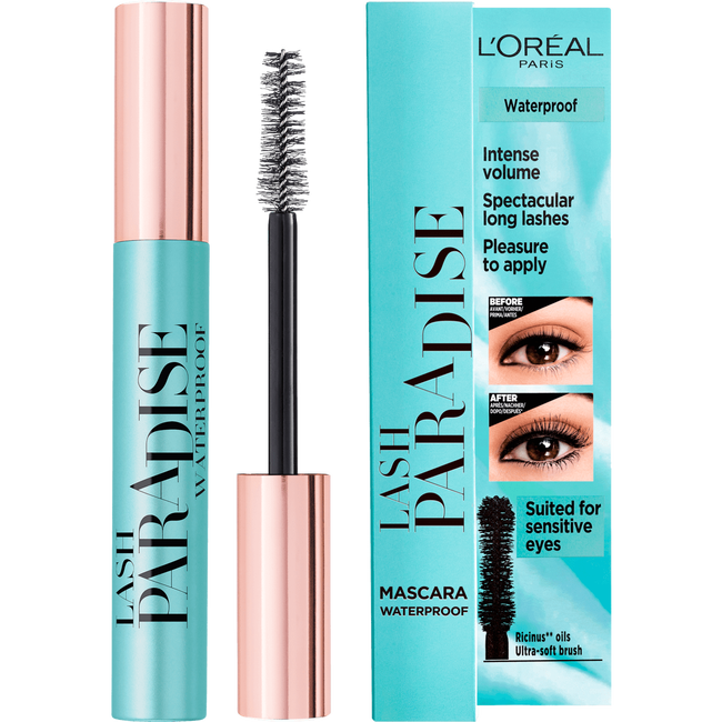l oreal paris make up designer paradise extatic mascara waterproof zwart mega volume mascara