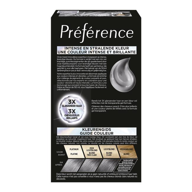 L'Oréal Paris Préférence Vivids Permanente Haarverf 9.11 Smokey Grey