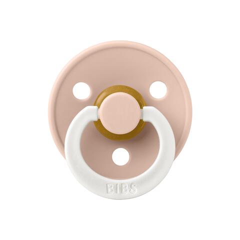 BIBS Glow in the dark Fopspeen Two Pack Natuurlijk Rubber Blush/Vanilla Maat 3