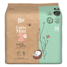 Etos Puur & Zacht Luiers Mini Maat 2 4-8 kg 34 stuks