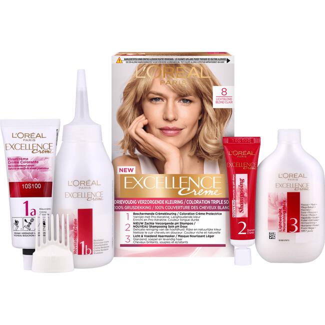 L'Oréal Paris Excellence Crème Verzorgende Crèmekleuring 8 Licht Blond