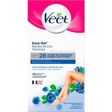 Veet Ontharingsstrips Easy-Gelwax Benen & Lichaam Gevoelige Huid 40 stuks