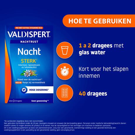 Valdispert Nacht Sterk 40 tabletten