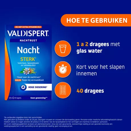 Valdispert Nacht Sterk Tabletten 40 stuks