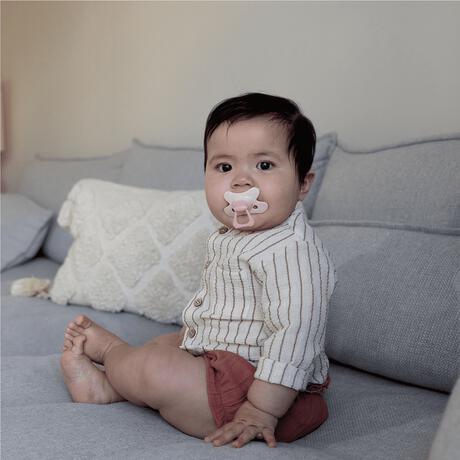 Difrax Fopspeen Naturel Pink Opal 6 Maanden&nbsp;