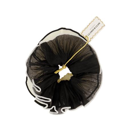 Splendid Scrunchie Wit Zwarte rand 2 stuks 