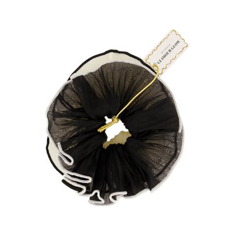 Splendid Scrunchie Wit Zwarte rand 2 stuks 