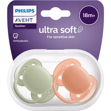 Philips Avent Fopspeen Ultra Soft 18M+ SCF093/05 2 stuks