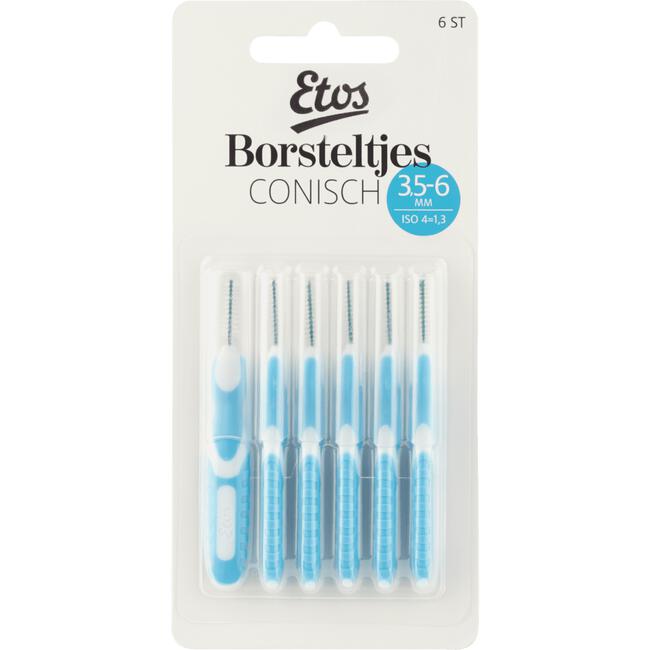 Etos Borsteltjes Conisch 3,5-6 MM 6 stuks