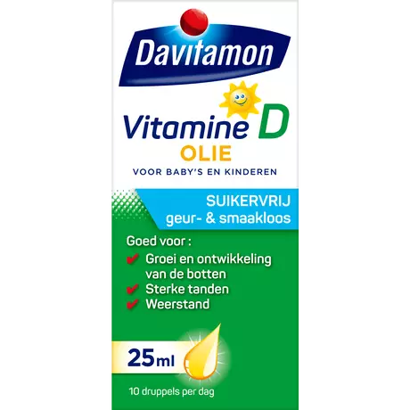Davitamon Vitamine D Olie Suikervrij 25 ML