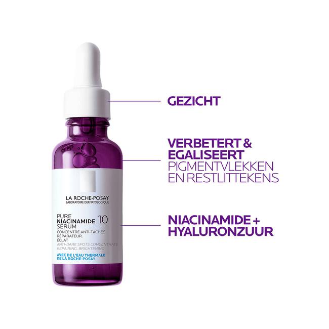 La Roche-Posay Pure Niacinamide 10 Serum – tegen pigmentvlekken 30ml