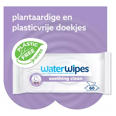 WaterWipes Soothing Clean Billendoekjes 48 stuks