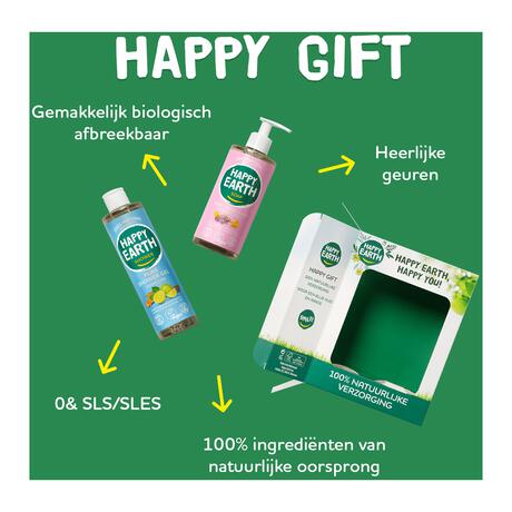 Happy Earth Giftset Cedar Lime Douchegel en Lavender Ylang Handzeep