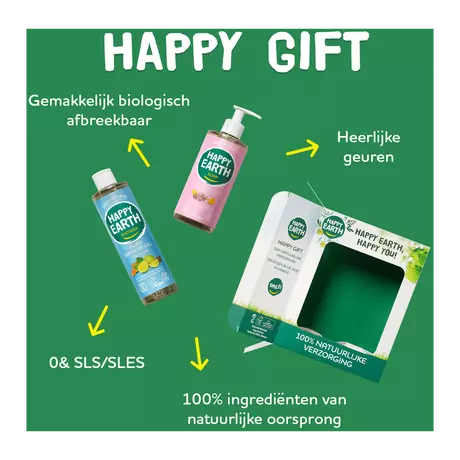 Happy Earth Giftset Cedar Lime Douchegel en Lavender Ylang Handzeep