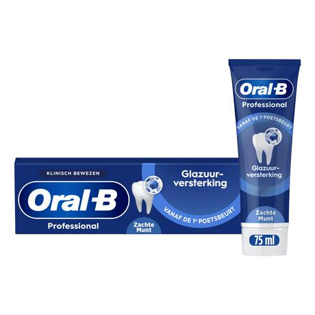 Oral-B Professional Glazuurversterkende Tandpasta Zachte Munt 75ML