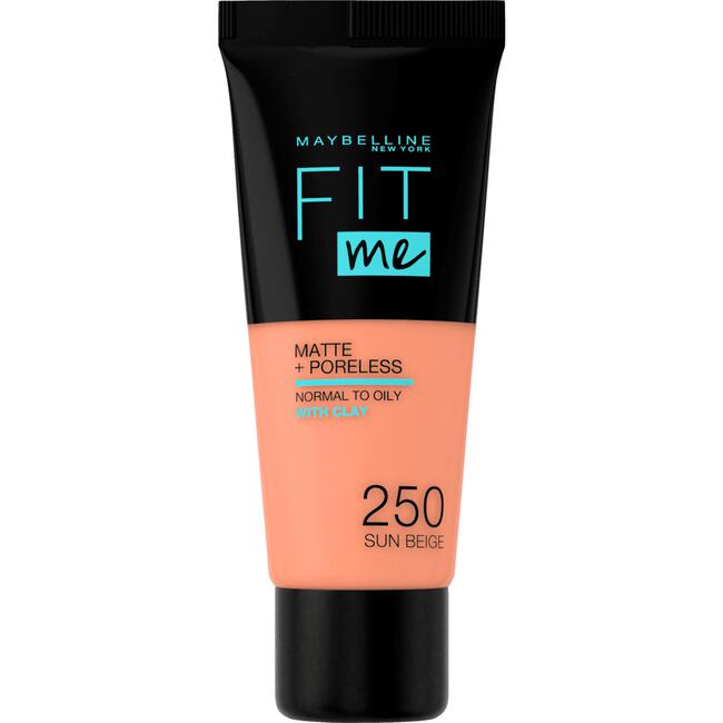 Maybelline New York Fit Me Matte + Poreless Foundation 250 Sun Beige 30 ML