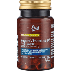 Etos Premium Vegan Vitamine D3 25ug | 1000IU 60 stuks