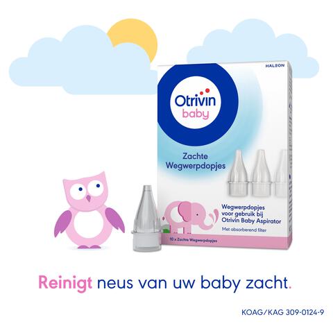 OtriCare Baby wegwerpdopjes bij Aspirator neusjesreiniger 10 stuks