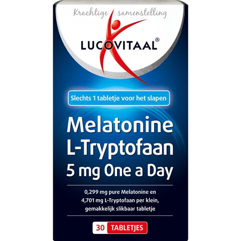 Lucovitaal Melatonine L-Tryptofaan 5 MG 30 stuks
