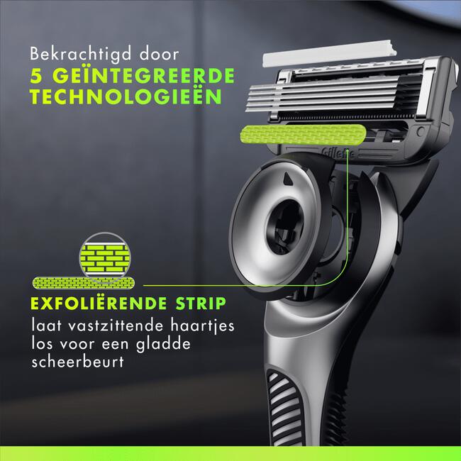 GilletteLabs Scheersysteem 1 Handvat Met 1 Navulmesje En Muurhanger