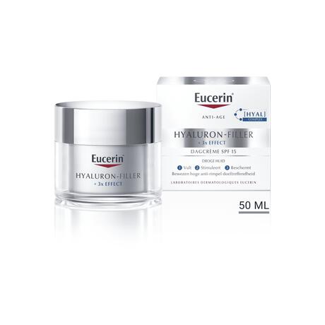Eucerin Hyaluron-Filler + 3x EFFECT Dagcrème Droge Huid SPF15 50 ML