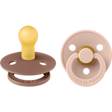 Bibs Fopspeen Two Pack Natuurlijk Rubber Woodchuck Blush Size 2