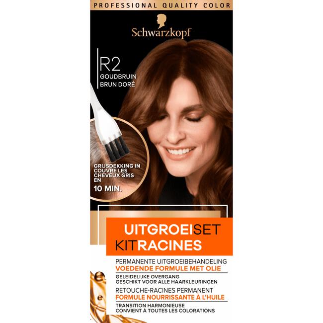 Schwarzkopf Permanent Color Uitgroeiset R2 Goudbruin