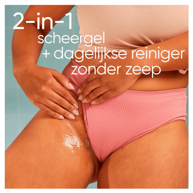 Gillette Venus Satin Care 2-in-1 Reiniger & Scheergel Voor Huid en Schaamhaar 190 ML