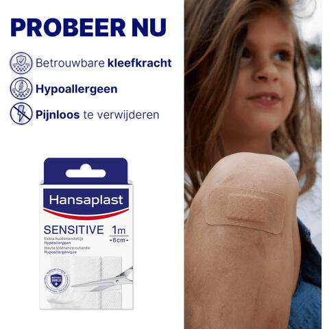 Hansaplast Sensitive Pleister 1mx6cm