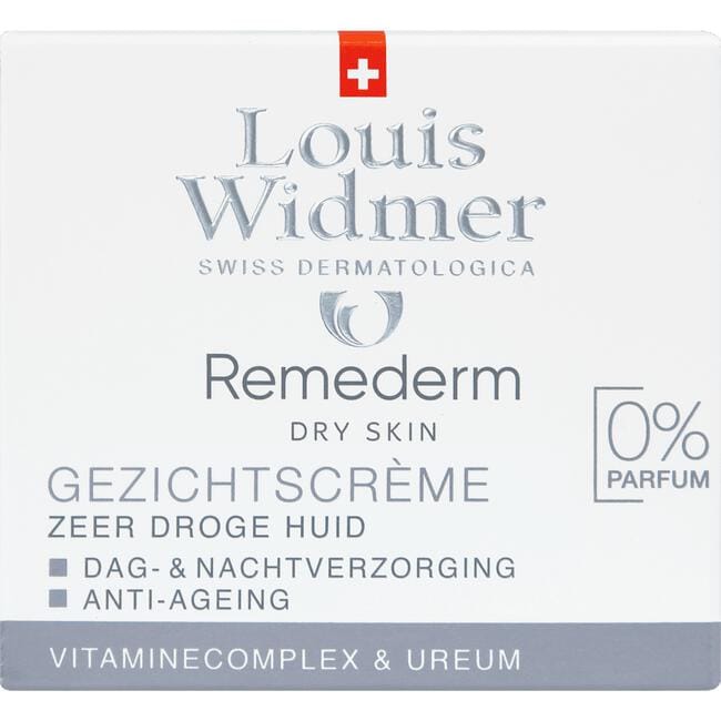 Louis Widmer Remederm Dry Skin Gezichtscrème Zonder Parfum 50 ML