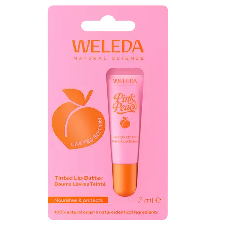 Weleda Pink Peach Tinted Lip Balm Limited Edition