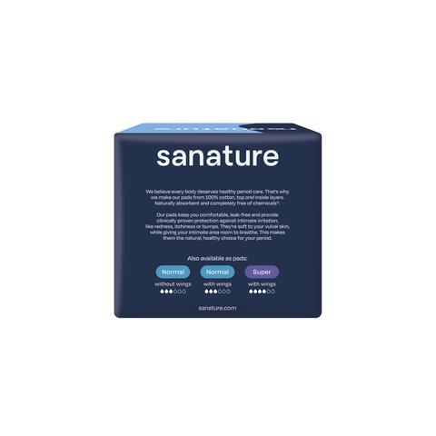 Sanature 100% Katoenen Maandverband Ultra Nacht 10 stuks