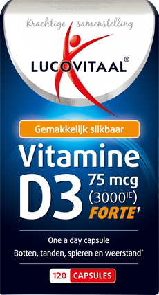Lucovitaal Vitamine D3 75 MCG (3000IE) Forte Capsules 80 stuks