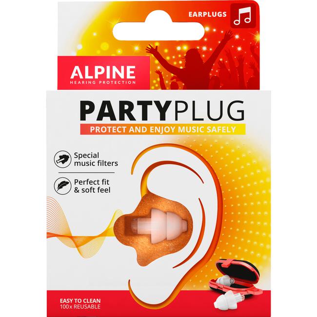 Alpine PartyPlug Transparant Herbruikbare Muziek Oordoppen 1 paar