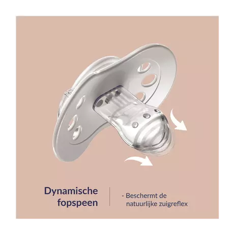 Difrax LOVI Dynamic Fopspeen 18M+ Night & Day Girl 2 stuks
