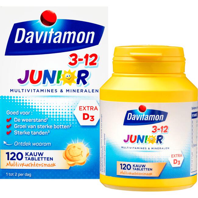 Davitamon Junior 3+ Kauwvitamines Multifruit