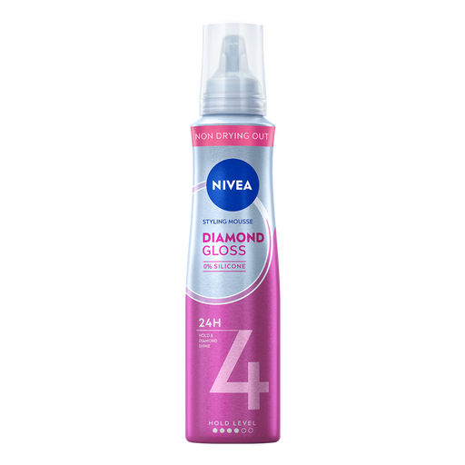 NIVEA Diamond Gloss Care Styling Mousse Extra Sterk 150 ML