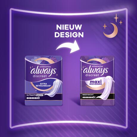 Always Incontinentieverband Discreet Maxi Night 6 stuks