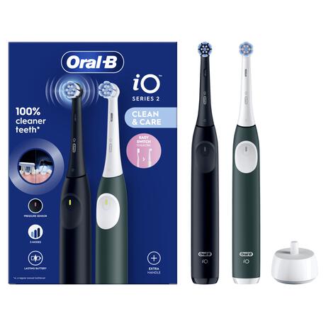 Oral-B iO 2 Zwart & Groen 2 Elektrische Tandenborstels