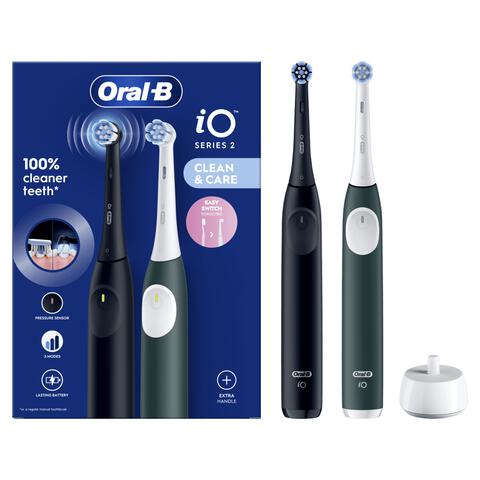 Oral-B iO 2 Zwart & Groen 2 Elektrische Tandenborstels