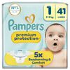 Pampers Premium Protection Luiers Maat 1 2-5 kg 41 stuks