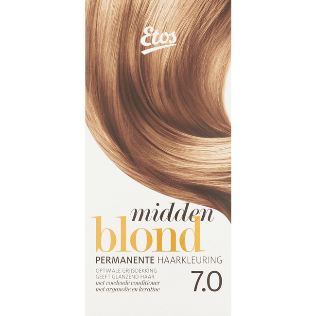 Etos Permanente Haarkleuring 7.0 Midden Blond