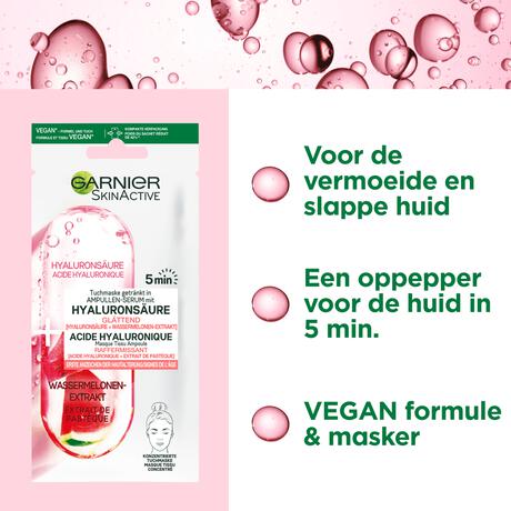 Garnier SkinActive Ampul Sheet Masker Met Watermeloen & Hyaluronzuur