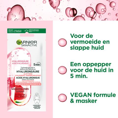 Garnier SkinActive Ampul Sheet Masker Met Watermeloen & Hyaluronzuur