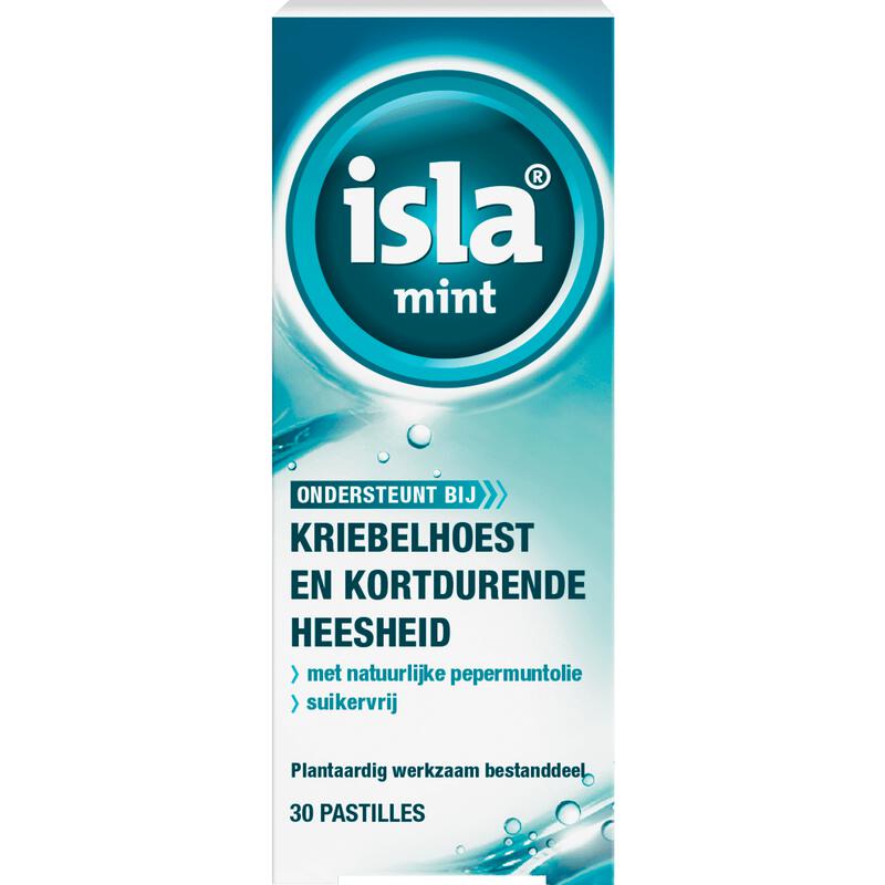 isla mint Kriebelhoest Suikervrij Pastilles 30 stuks