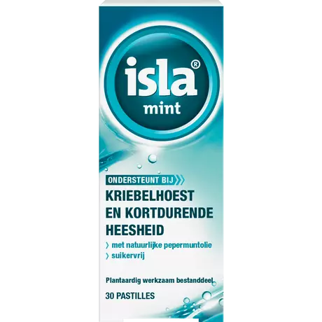 isla mint Kriebelhoest Suikervrij Pastilles 30 stuks