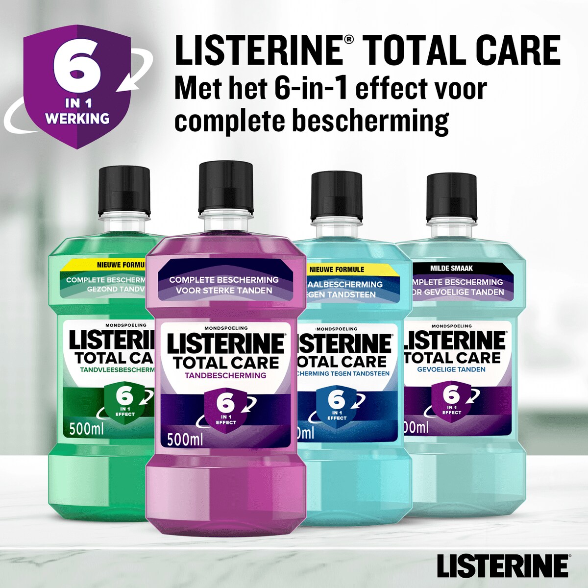 Listerine Total Care Clean Mint Mondwater 500 ML | Etos